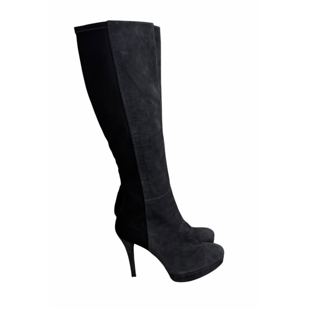 Stuart Weitzman 'Skyline' Gray/Black Suede Boot Women's Size 9M